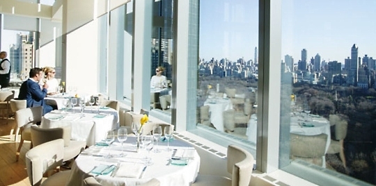 Restaurant vue panoramique hôtel Mandarin Oriental New York