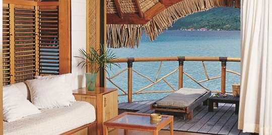 Vue bungalow Hôtel Bora Bora Pearl Beach Resort & Spa