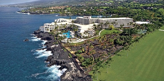 Vue panoramique hôtel Sheraton Kona Resort & Spa Hawai